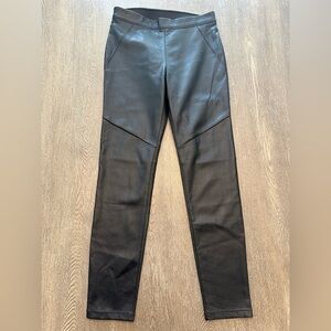 Free People Black Faux Leather Leggings